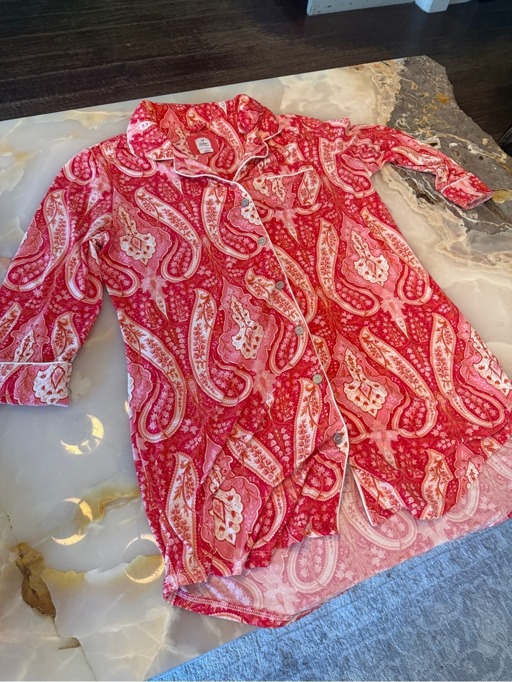 Echo Pink Paisley Sleepwear Top